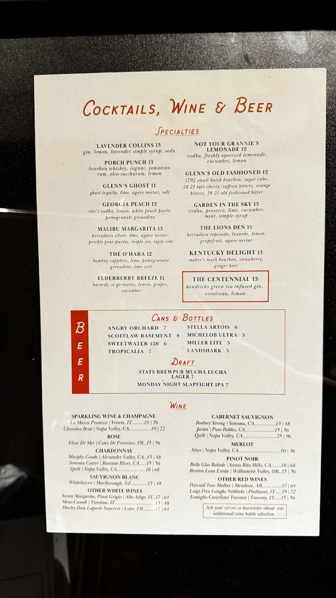 Menu Glenn's Kitchen-1